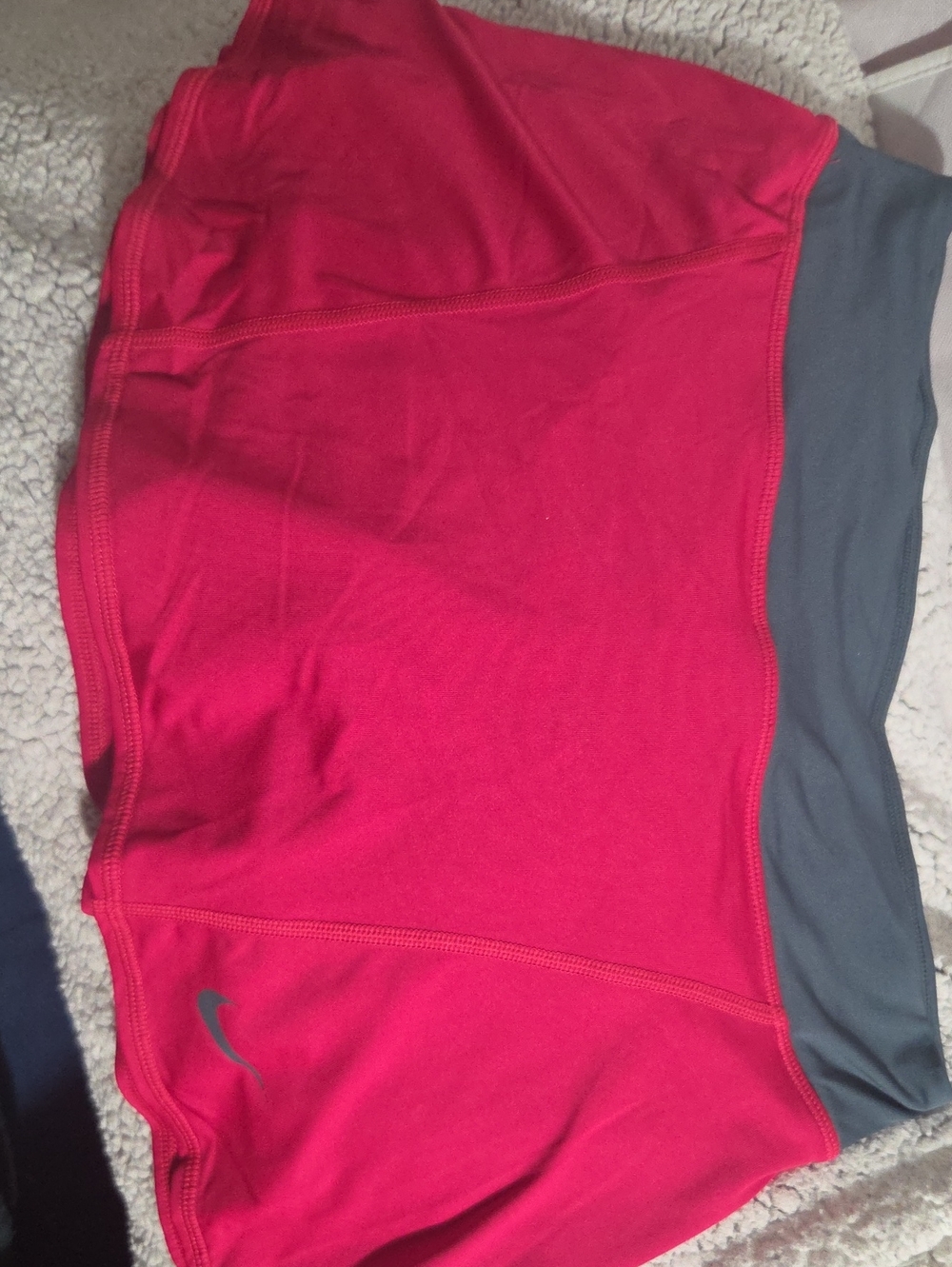 Nike Women’s Pink Athletic Shorts with Gray Waistband